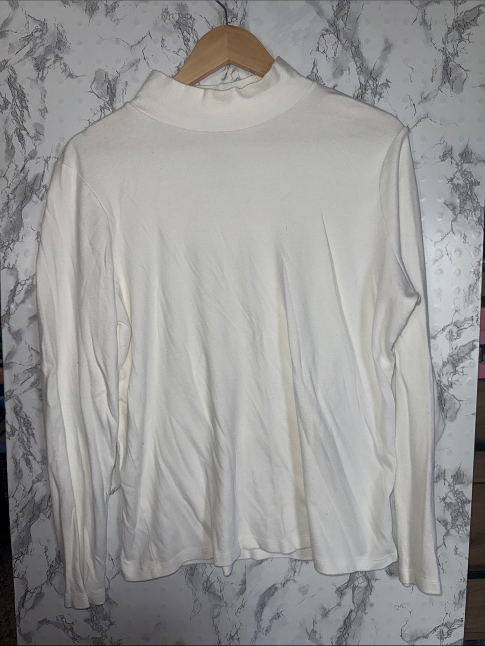 St. John's Bay Essential Mockneck White Size XL